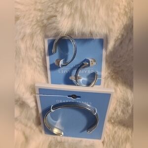 Draper James Silver-Tone Slim Threader Earrings and Bracelet Set